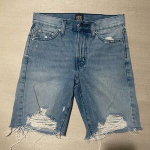 BDG UO Men's Blue Distressed Denim Shorts